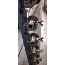 Carpet rack for 10 carpet rolls of 5 meters each