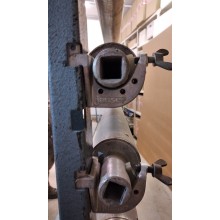 Carpet rack for 10 carpet rolls of 5 meters each