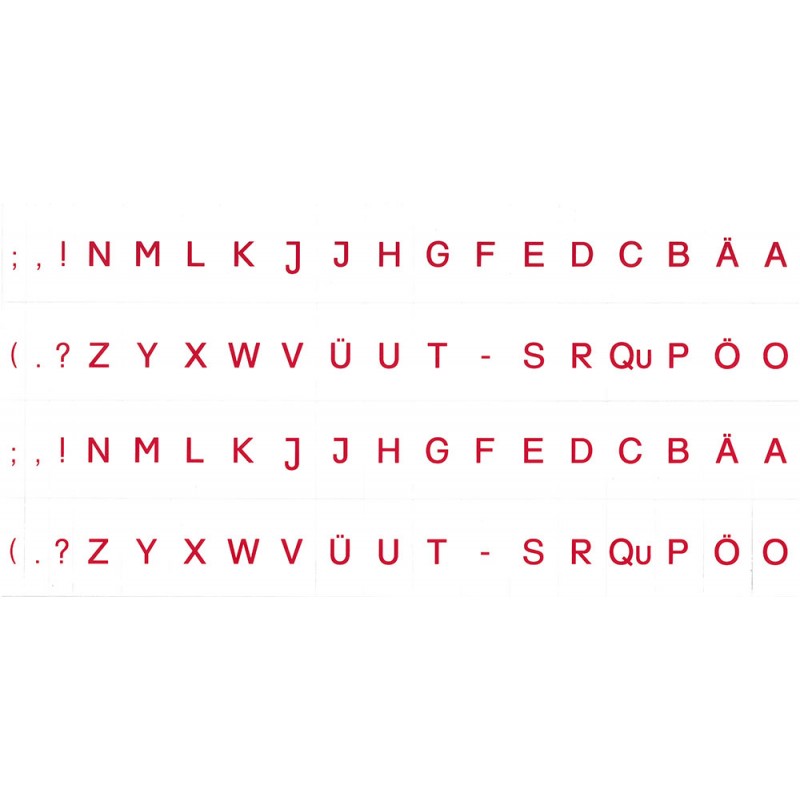 Aufgedruckte Buchstaben DRUCKSCHRIFT BLAU Aufgedruckte Buchstaben DRUCKSCHRIFT BLAU