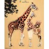 Wood Puzzle - realistic - Giraffe, mother with young