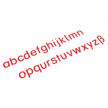 Movable alphabet, medium, red, print