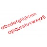 Movable alphabet, medium, red, print