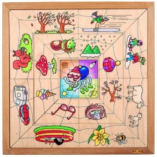 Spider sorting puzzle - the four seasons