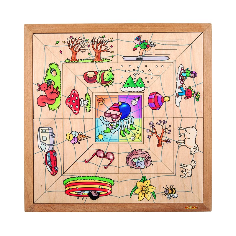 Spider sorting puzzle - the four seasons Spider sorting puzzle - the four seasons