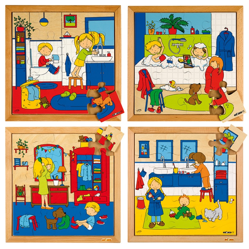 Hygiene puzzles - set of 4 Hygiene puzzles - set of 4