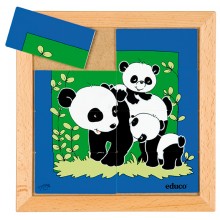 Animal puzzle mother + child - panda