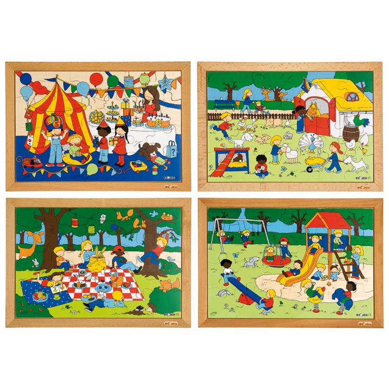 Children's activities puzzles - set of 4 Children's activities puzzles - set of 4