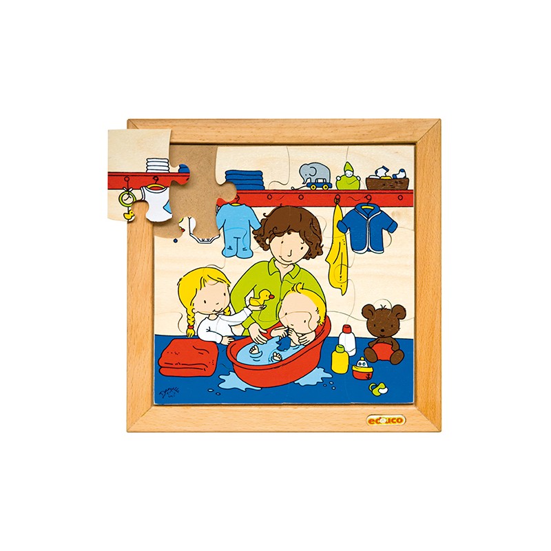 Dieťa puzzle - kúpanie