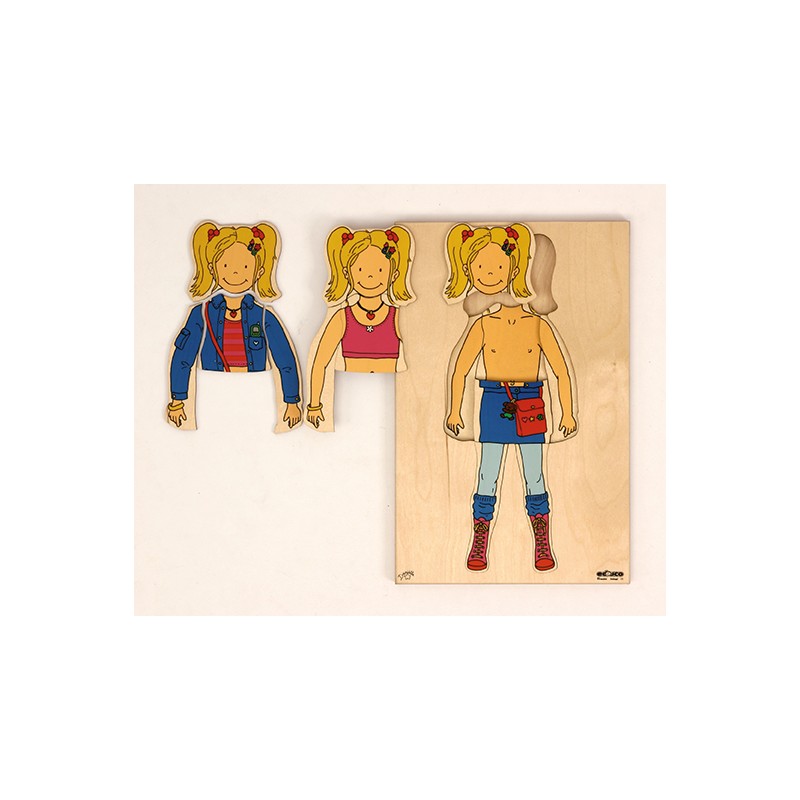 Getting dressed puzzle - girl Getting dressed puzzle - girl