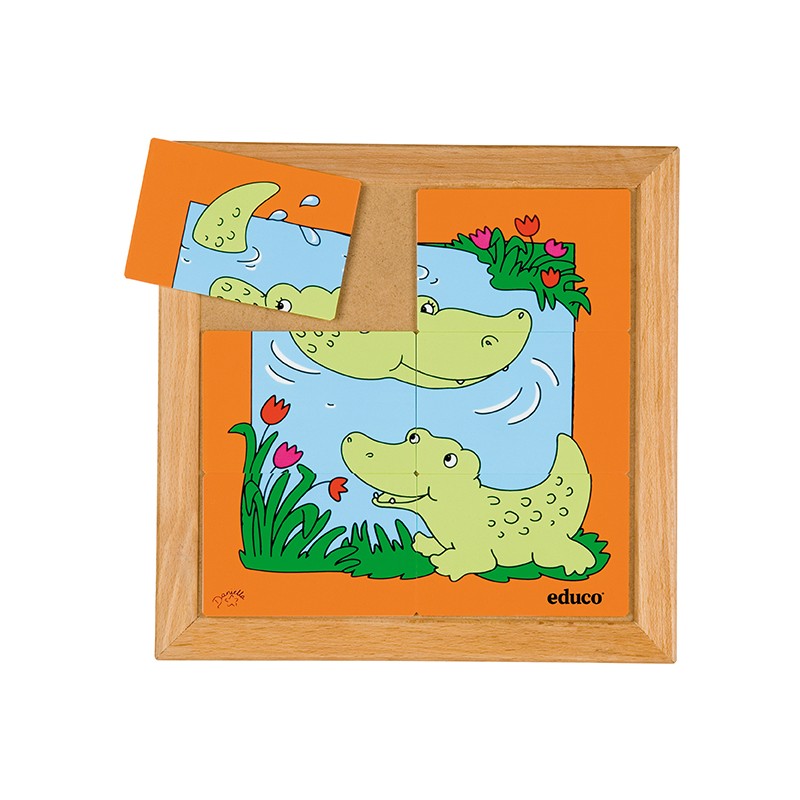 Animal puzzle mother + child - crocodile Animal puzzle mother + child - crocodile