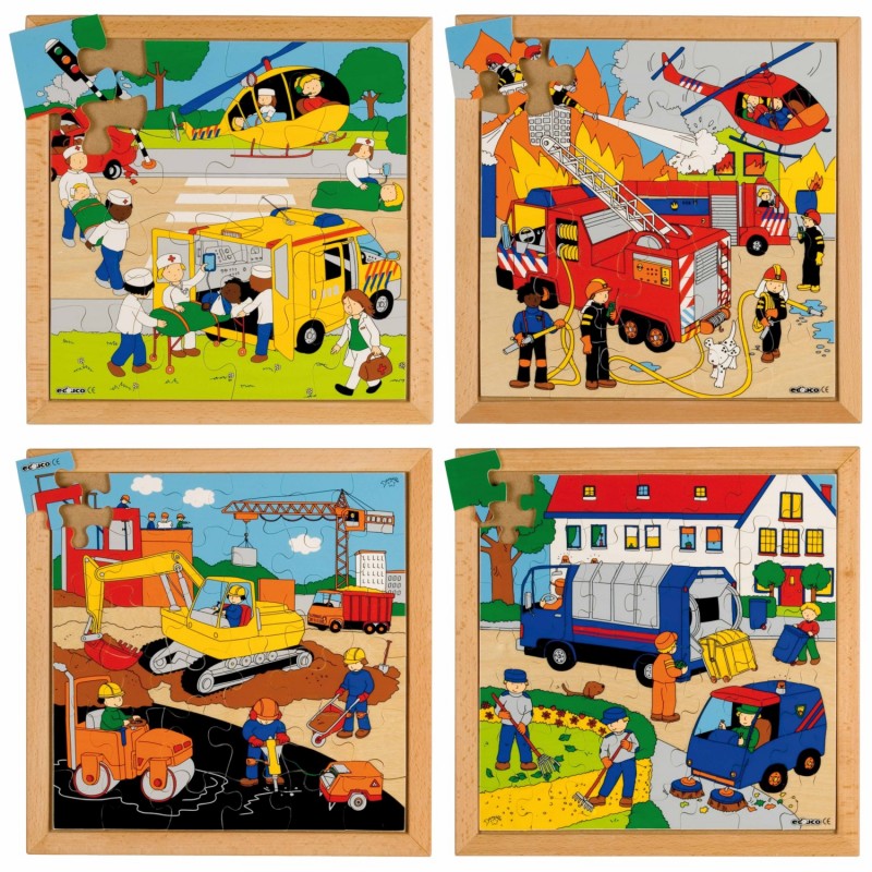 Street action puzzles - set of 4 Street action puzzles - set of 4