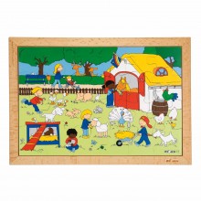 Deti aktivity puzzle - návšteva farmy