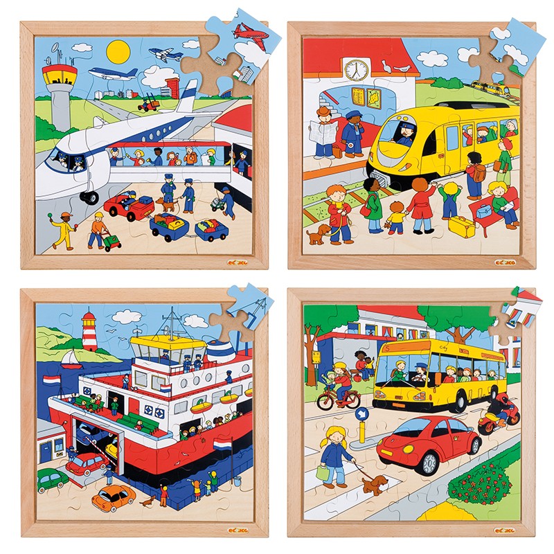 Transport puzzles - set of 4 Transport puzzles - set of 4