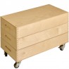 Large wooden building blocks in 3 boxes Large wooden building blocks in 3 boxes