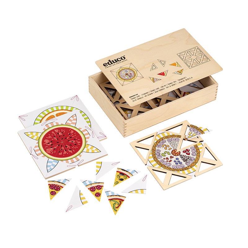 Triangle game – food art Triangle game – food art