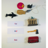 Reading boxes according to Montessori