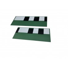 Zwei Bretter mit schwarzen und weißen Feldern für die Glocken