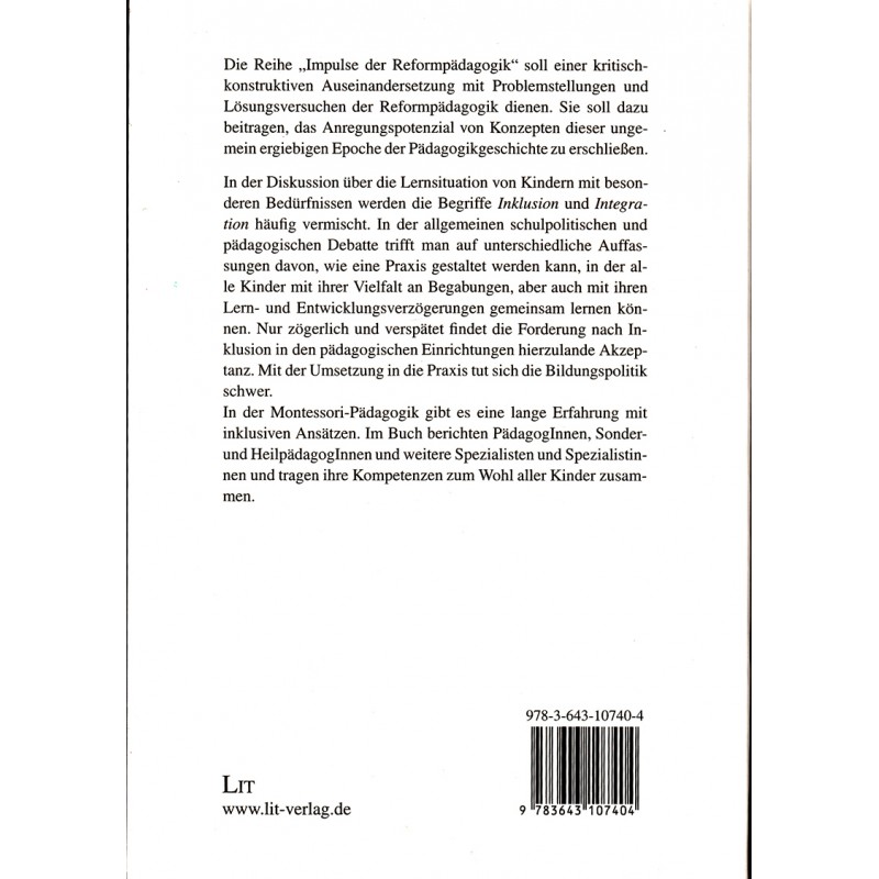 Menschen mit besonderen Bedürfnissen und Montessori Pädagogik Menschen mit besonderen Bedürfnissen und Montessori Pädagogik