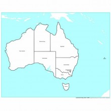 Australia Control Map: Labeled - English