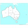 Kontrollkarte Australien: beschriftet (englische Ausführung) Kontrollkarte Australien: beschriftet (englische Ausführung)