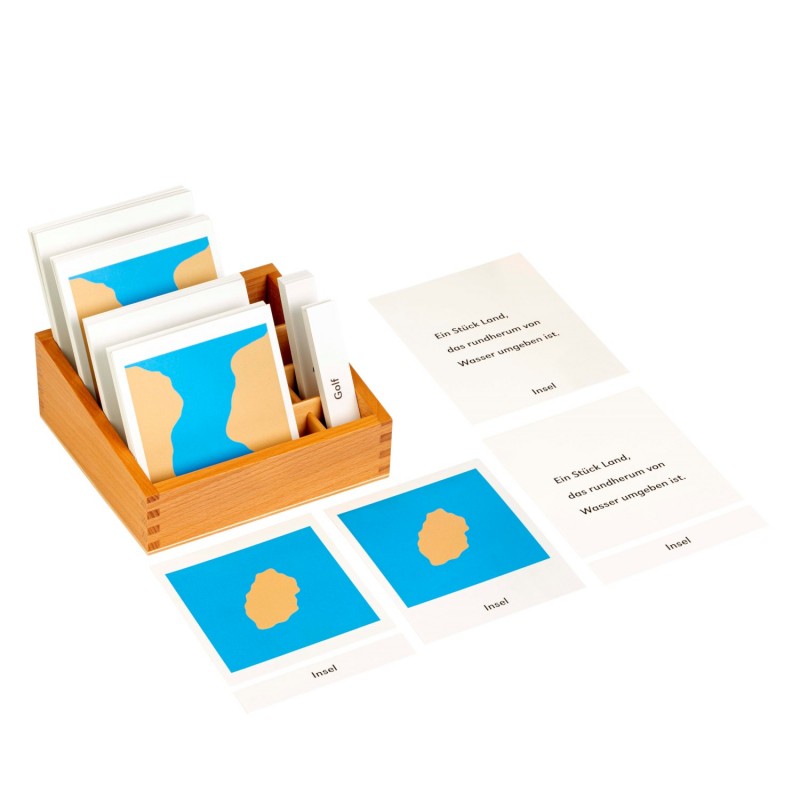 Definitionskarten Land- und Wasserformen: Satz 1 und 2 Definitionskarten Land- und Wasserformen: Satz 1 und 2