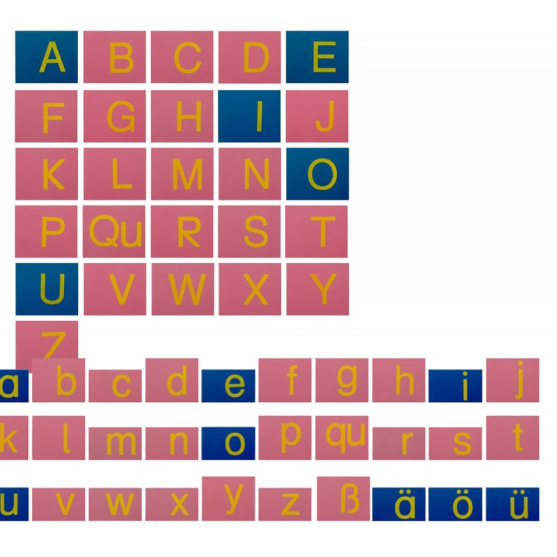 Sandpapierbuchstaben SET Klein- und Großbuchstaben DRUCKSCHRIFT Sandpapierbuchstaben SET Klein- und Großbuchstaben DRUCKSCHRIFT