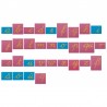 Sandpaper letters SET small and capital letters Latin cursive