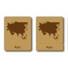 flags Asien - 3 parts classification cards - English