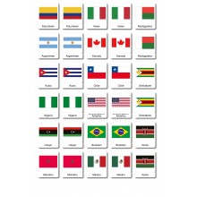 Flaggen der Welt - Klassifikationskarten - Deutsch