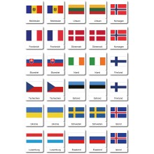 Flaggen Europa - Klassifikationskarten - Deutsch