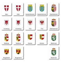 Österreich - Landeswappen - Klassifikationskarten - Deutsch
