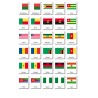 flags Afrika - 3 parts classification cards - German flags Afrika - 3 parts classification cards - German