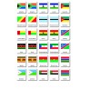 Vlajky Afriky - Klasifikačné mapy - Angličtina