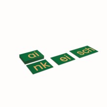 Sandpaper letters Letter links, block letters