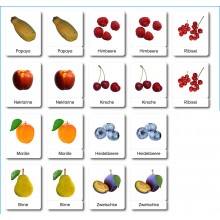 Obst - Klassifikationskarten - Deutsch