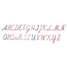Movable alphabet - for initial writing - Austrian cursive, uppercase letters, various colors