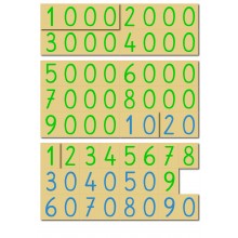 Number cards - large - wood - school script 95-0