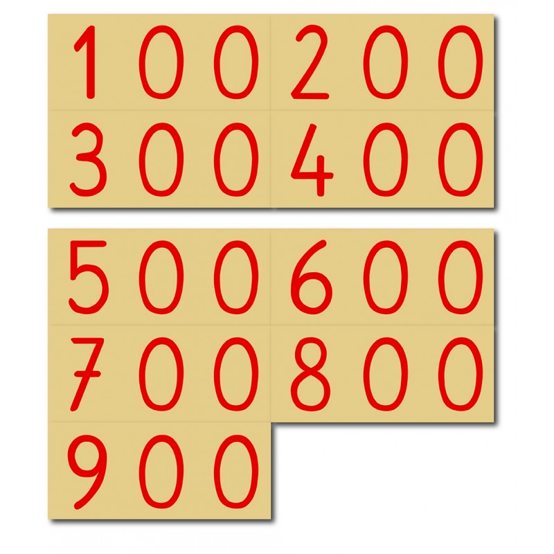 Zahlenkarten - groß - Holz - Schulschrift 95-0 Zahlenkarten - groß - Holz - Schulschrift 95-0