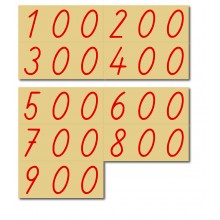 Wooden Number Cards 1-9000, Big-German NUMBERS
