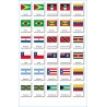 flags - 3 parts classification cards - English