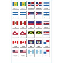 flags - 3 parts classification cards - English