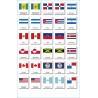 flags - 3 parts classification cards - English