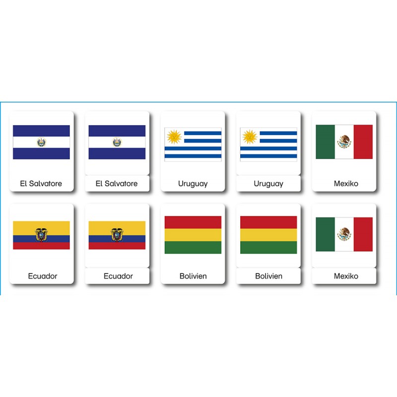 flags - 3 parts classification cards - German flags - 3 parts classification cards - German