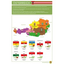 Österreich - Plakat 50 x 70 cm - Deutsch - bunt