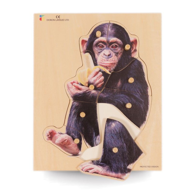 Holz-Puzzle realistisch Schimpanse Holz-Puzzle realistisch Schimpanse