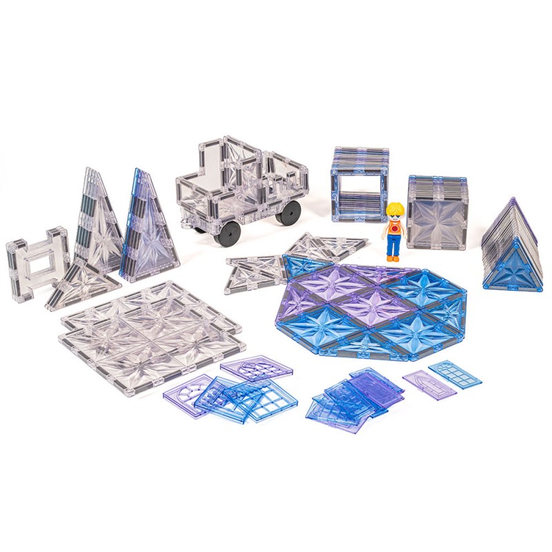 Magnetic building blocks Sapphire 100 pieces