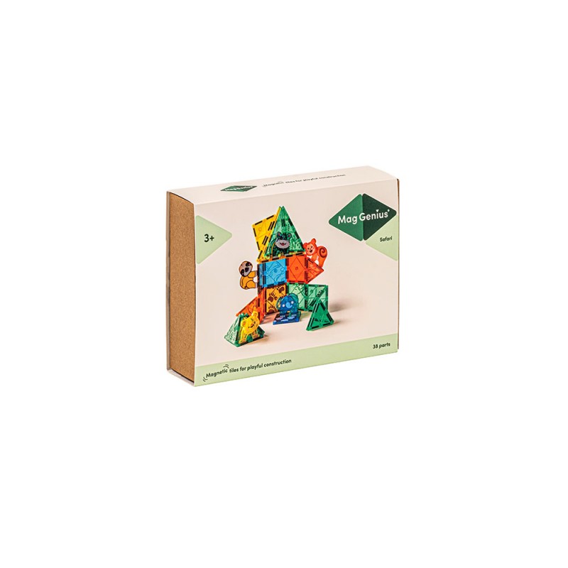 Magnetic building blocks Safari 38 pieces