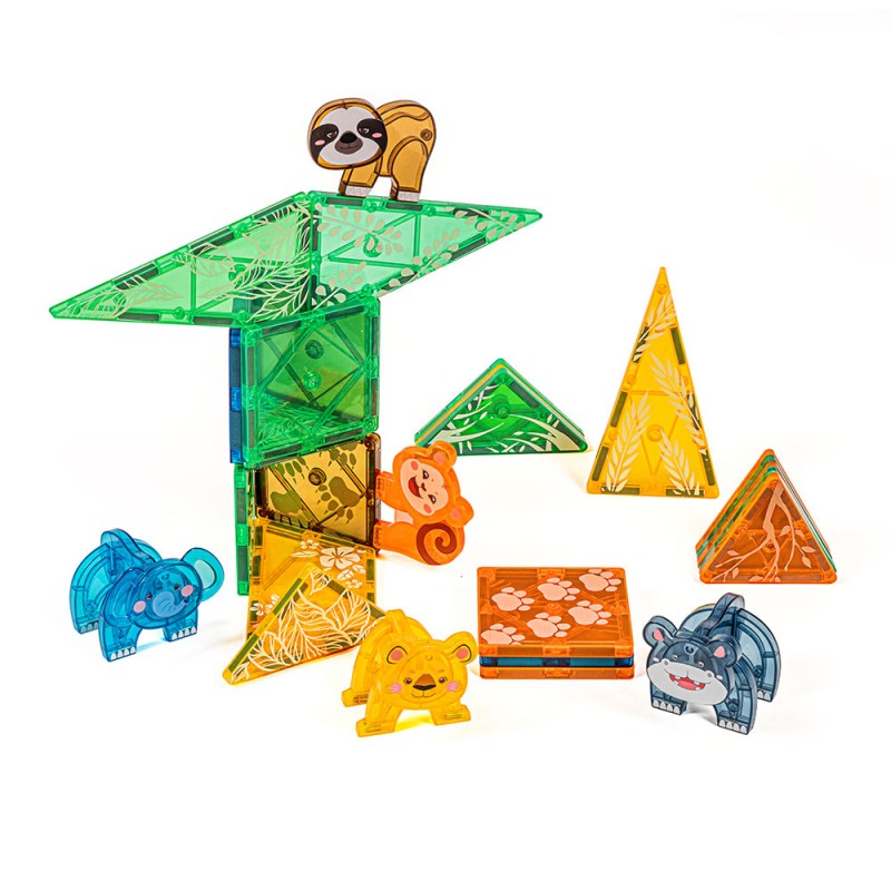 Magnetic building blocks Safari 38 pieces