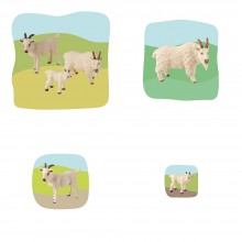 Ziege Familie Wachstumspuzzle