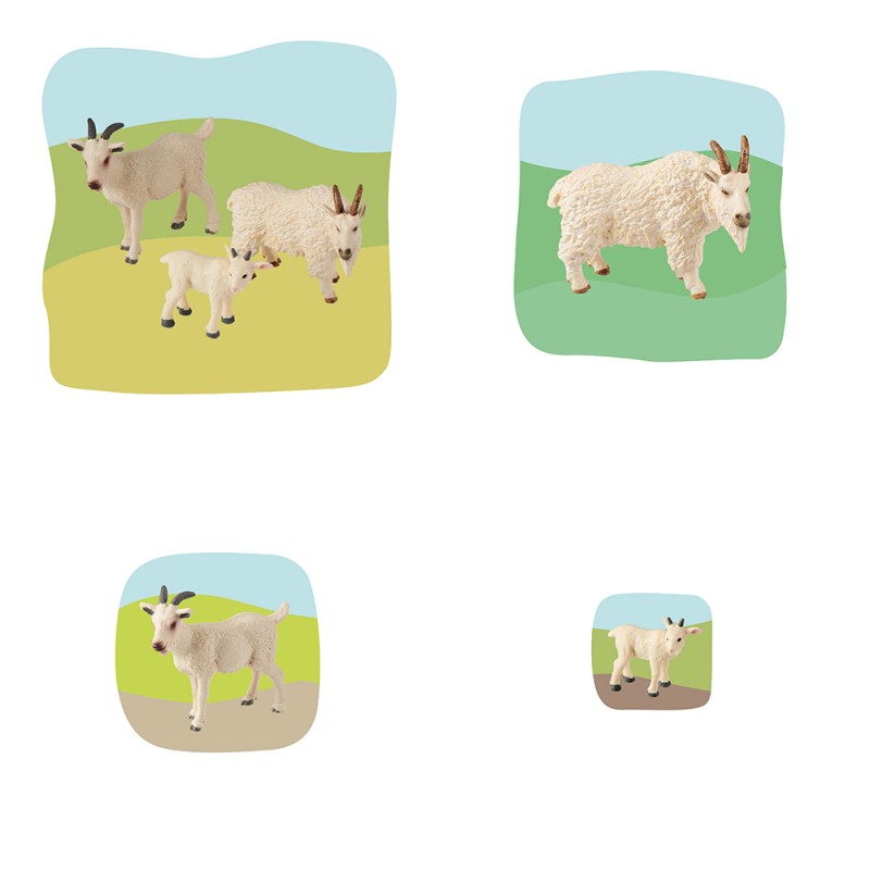 Ziege Familie Wachstumspuzzle Ziege Familie Wachstumspuzzle